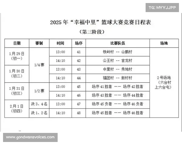 2025年度全国篮球锦标赛详细比赛安排与时间表发布